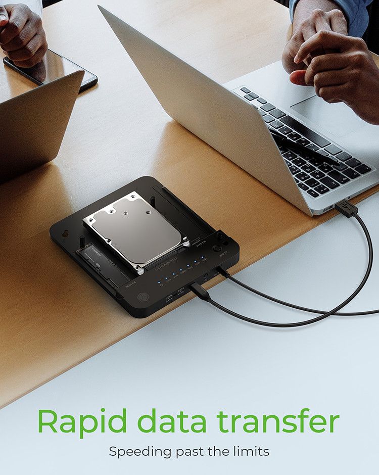 Raidsonic IcyBox IB-2915MSCL-C31 CloneStation & DockingStation for M.2 NVME & SATA 2.5”/3.5” SSD/HDD - Image 7