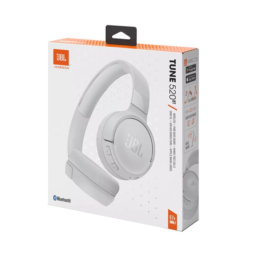 JBL Tune 520BT Wireless Bluetooth Headset White - Image 11