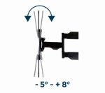 Gembird WM-55ST-01 Premium full-motion TV wall mount 32”-55” Black - Image 2