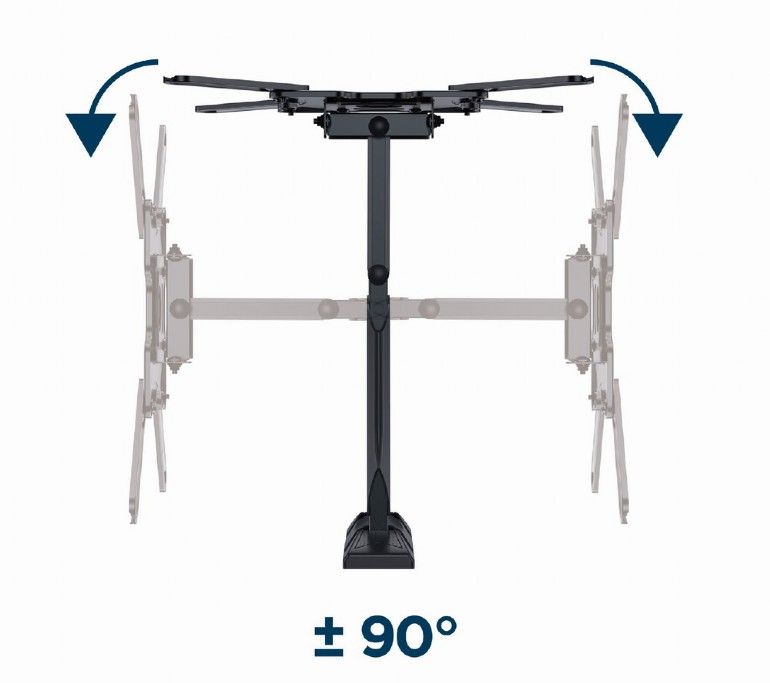 gembird-wm-55st-01-premium-full-motion-tv-wall-mount-32-55-black_3.jpg Gembird WM-55ST-01 Premium full-motion TV wall mount 32”-55” Black - Image 3