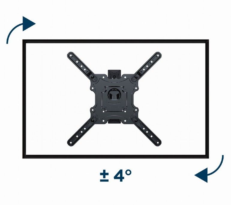 gembird-wm-55st-01-premium-full-motion-tv-wall-mount-32-55-black_5.jpg Gembird WM-55ST-01 Premium full-motion TV wall mount 32”-55” Black - Image 5