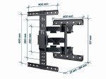 Gembird WM-65ST-01 Full-motion TV wall mount 32”-65” Black - Image 2