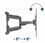Gembird WM-75ST-01 Full-motion TV wall mount 32”-75” Black - Image 2