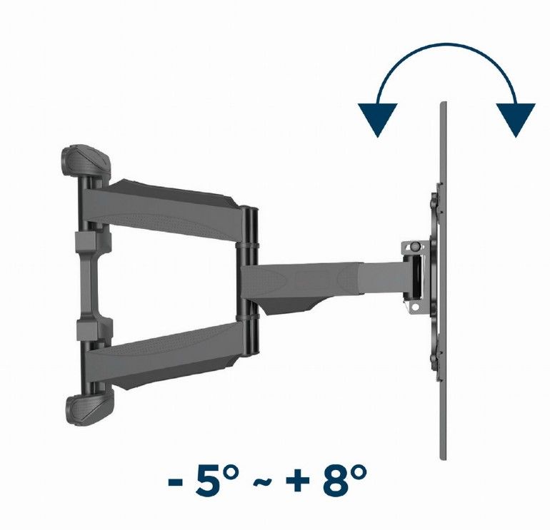 Gembird WM-75ST-01 Full-motion TV wall mount 32”-75” Black - Image 2