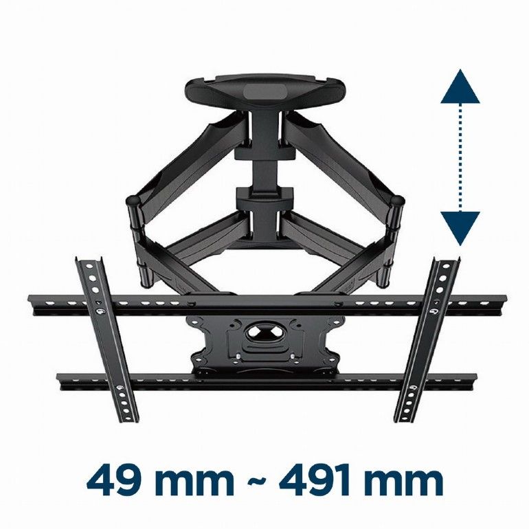 Gembird WM-75ST-01 Full-motion TV wall mount 32”-75” Black - Image 4