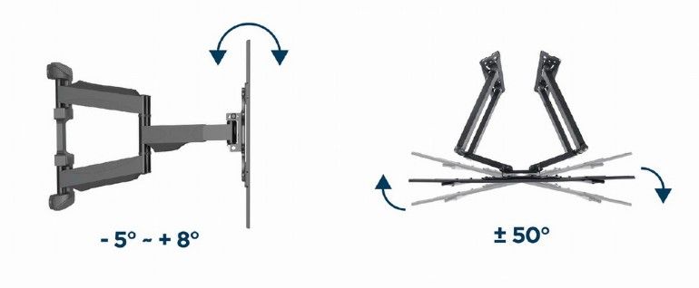 Gembird WM-75ST-02 Full-motion TV wall mount 32”-75” Black - Image 5