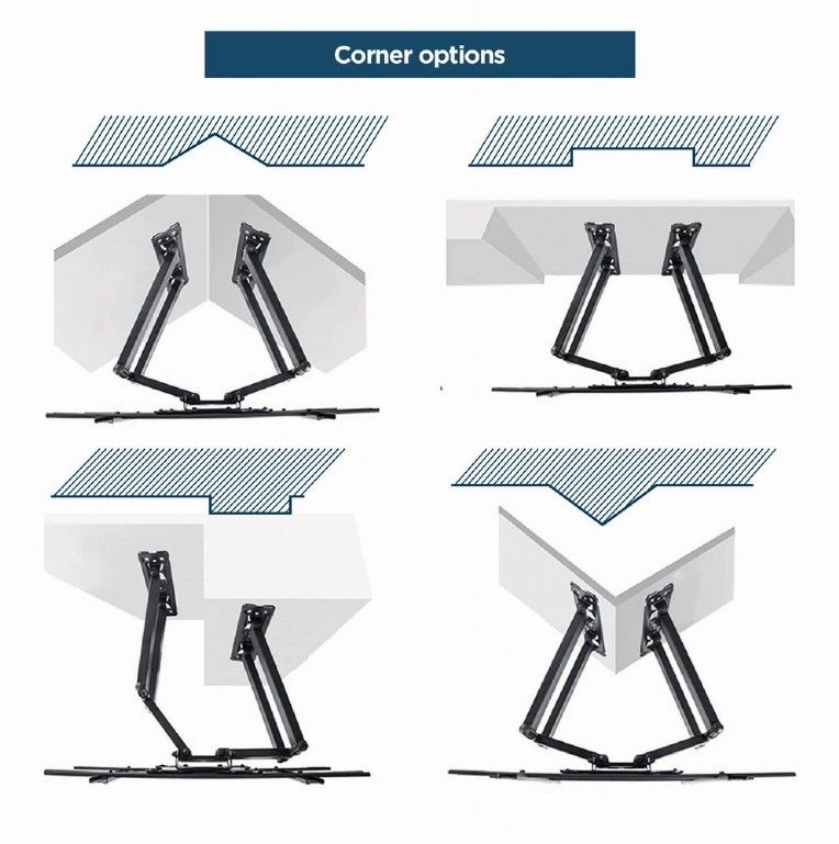 Gembird WM-75ST-02 Full-motion TV wall mount 32”-75” Black - Image 7