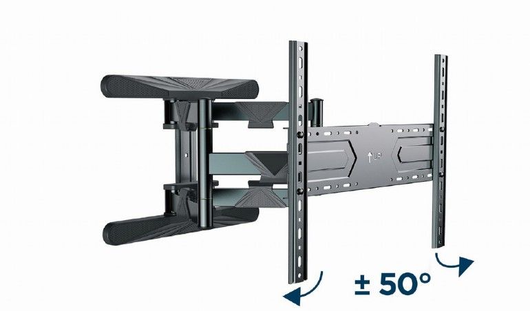 Gembird WM-80ST-01 Full-motion TV wall mount 40”-80” Black - Image 4