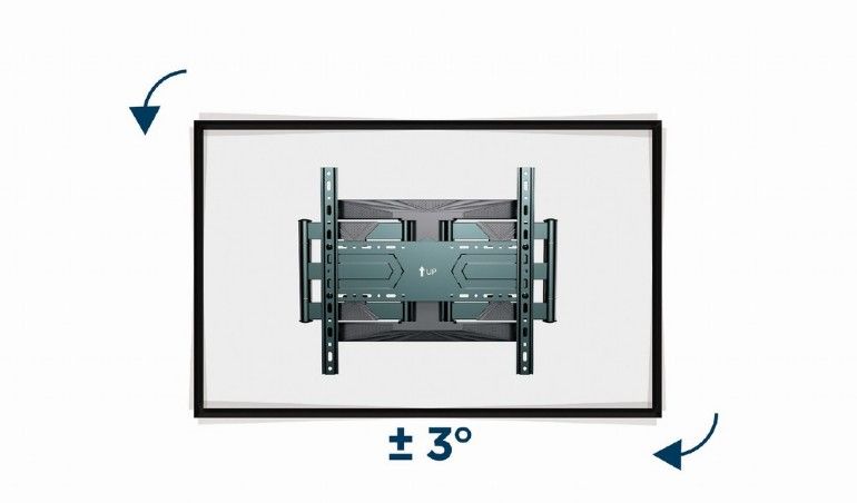 Gembird WM-80ST-01 Full-motion TV wall mount 40”-80” Black - Image 5