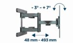 Gembird WM-80ST-01 Full-motion TV wall mount 40”-80” Black - Image 6