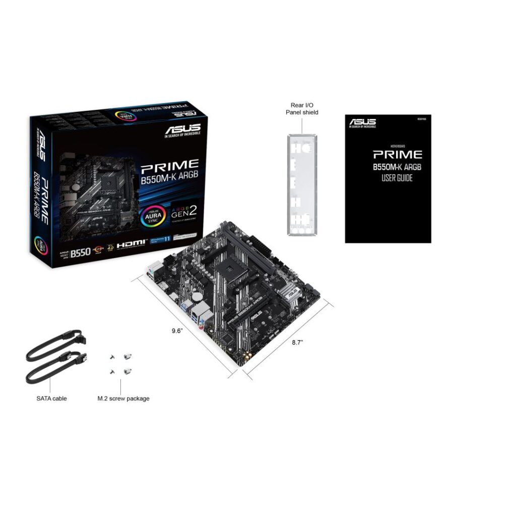 ASUS PRIME B550M-K ARGB AMD B550 SocketAM4 mATX alaplap - Image 9