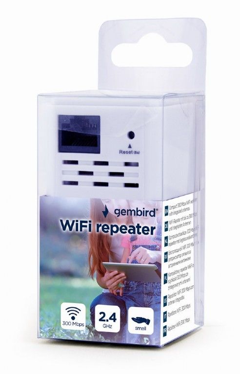 Gembird WNP-RP300-03 Wi-Fi repeater 300 Mbps Range Extender White - Image 3