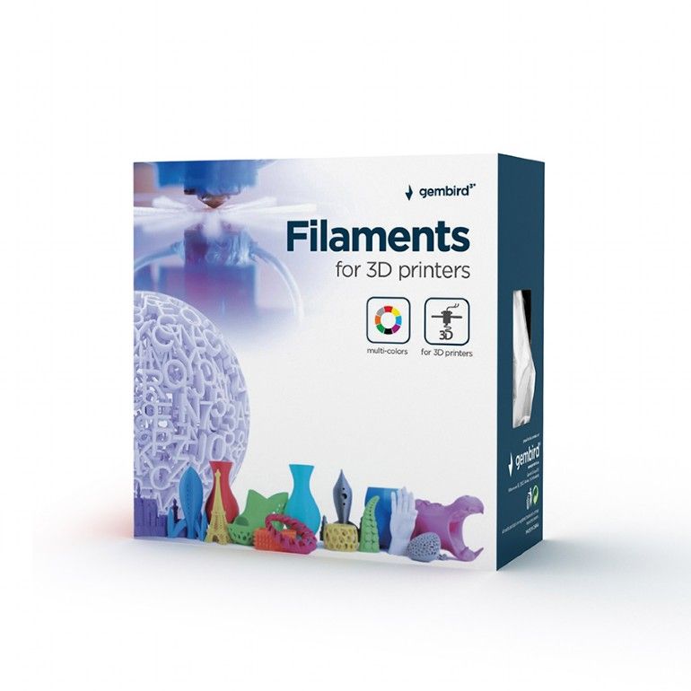 Gembird 3DP-PLA-SK-01-BG PLA Silk Rainbow Blue/green 1,75mm 1kg - Image 4