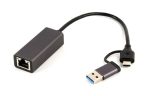 Gembird A-USB3AC-LAN-01 USB 3.1 + type-C Gigabit network adapter Space Grey - Image 2
