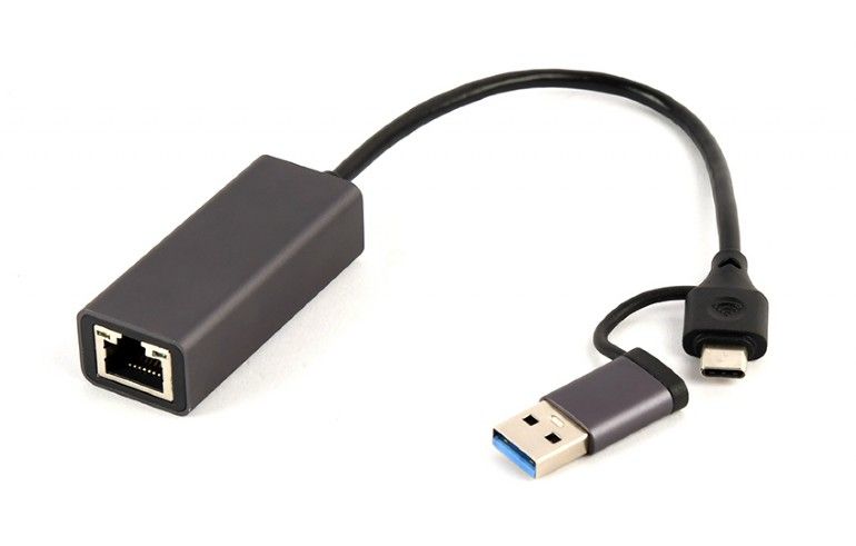 Gembird A-USB3AC-LAN-01 USB 3.1 + type-C Gigabit network adapter Space Grey - Image 2