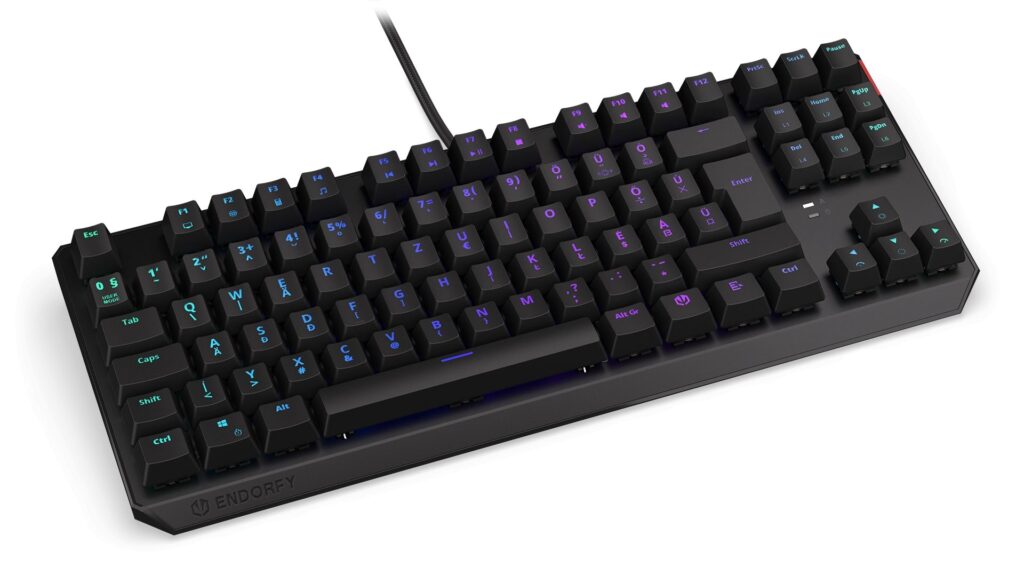 Endorfy Billentyűzet - Thock TKL (RGB, Kailh Red Switch, mechanikus, 87 gomb, 1,8m, HU, fekete) - Image 3