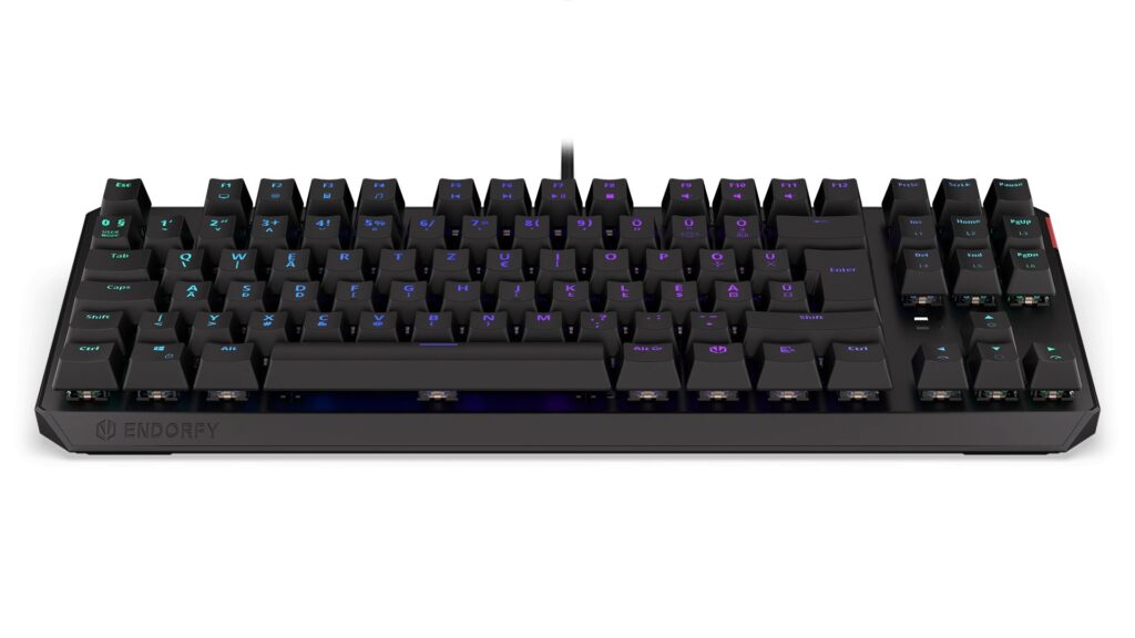 Endorfy Billentyűzet - Thock TKL (RGB, Kailh Red Switch, mechanikus, 87 gomb, 1,8m, HU, fekete) - Image 4