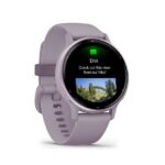 Garmin Vivoactive 5 Metallic Orchid Aluminium Bezel with Orchid Case and Silicone Band - Image 3