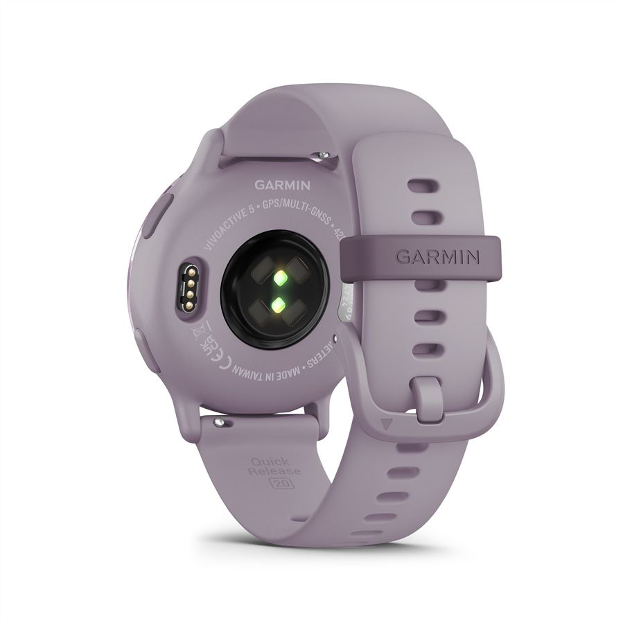 Garmin Vivoactive 5 Metallic Orchid Aluminium Bezel with Orchid Case and Silicone Band - Image 5