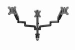 Gembird MA-DA3-01 Desk mounted adjustable mounting arm for 3 monitors full-motion 17"-27" Black - Image 3