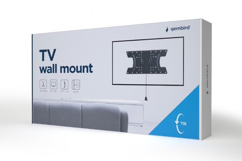 gembird-wm-65t-02-tv-wall-mount-tilt-32-65-black_5.jpg Gembird WM-65T-02 TV wall mount (tilt) 32”-65” Black - Image 5