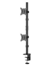 Gembird MA-D2-02 Adjustable 2-display vertical desk mount 17”-32” Black - Image 6