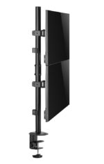Gembird MA-D2-02 Adjustable 2-display vertical desk mount 17”-32” Black - Image 8