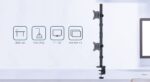 Gembird MA-D2-02 Adjustable 2-display vertical desk mount 17”-32” Black - Image 9