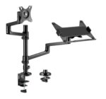 Gembird MA-DA-04 Desk mounted adjustable monitor arm with notebook tray 17"-32" Black - Image 2