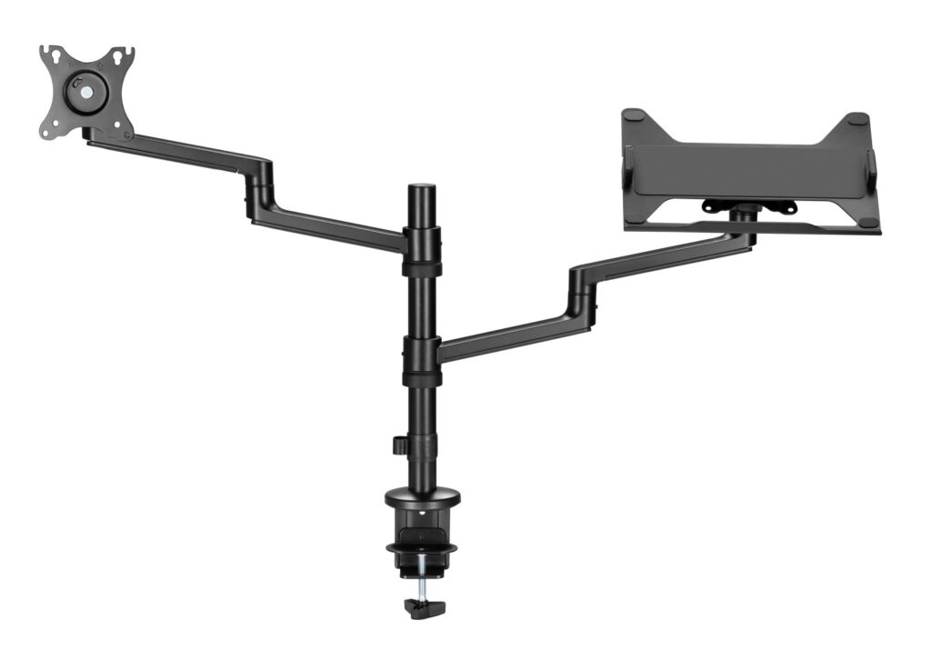 Gembird MA-DA-04 Desk mounted adjustable monitor arm with notebook tray 17"-32" Black - Image 4