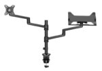 Gembird MA-DA-04 Desk mounted adjustable monitor arm with notebook tray 17"-32" Black - Image 4