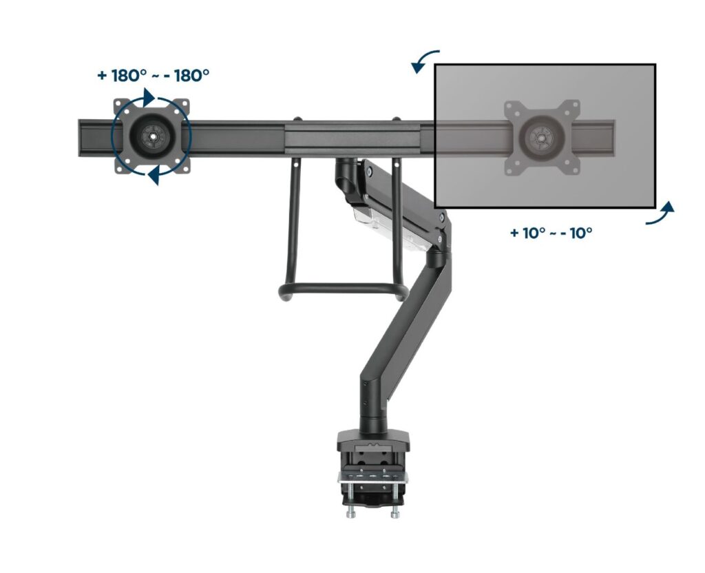Gembird MA-DA2-04 Desk mounted adjustable monitor arm for 2 monitors 17"-32" Black - Image 12