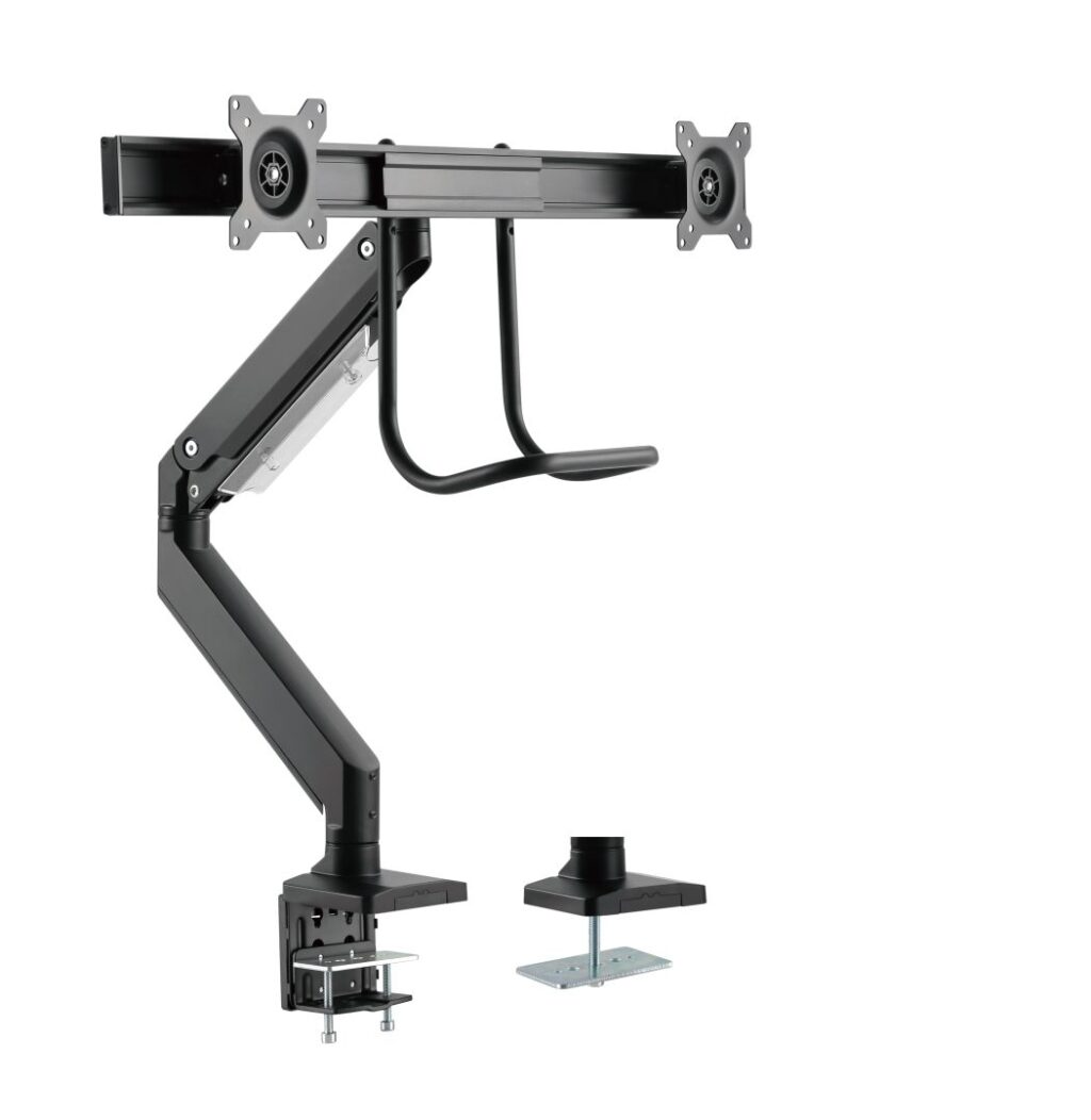 Gembird MA-DA2-04 Desk mounted adjustable monitor arm for 2 monitors 17"-32" Black - Image 2