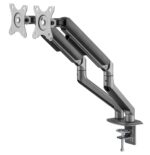 Gembird MA-DA2-05 Desk mounted adjustable double monitor arm 17"-32" Space Grey - Image 4