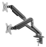 Gembird MA-DA2-05 Desk mounted adjustable double monitor arm 17"-32" Space Grey - Image 5