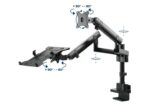 Gembird MA-DA3-02 Desk mounted adjustable monitor arm with notebook tray (full-motion) 17"-32" Black - Image 10