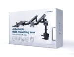 Gembird MA-DA3-02 Desk mounted adjustable monitor arm with notebook tray (full-motion) 17"-32" Black - Image 12
