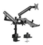 Gembird MA-DA3-02 Desk mounted adjustable monitor arm with notebook tray (full-motion) 17"-32" Black - Image 2