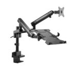 Gembird MA-DA3-02 Desk mounted adjustable monitor arm with notebook tray (full-motion) 17"-32" Black - Image 3