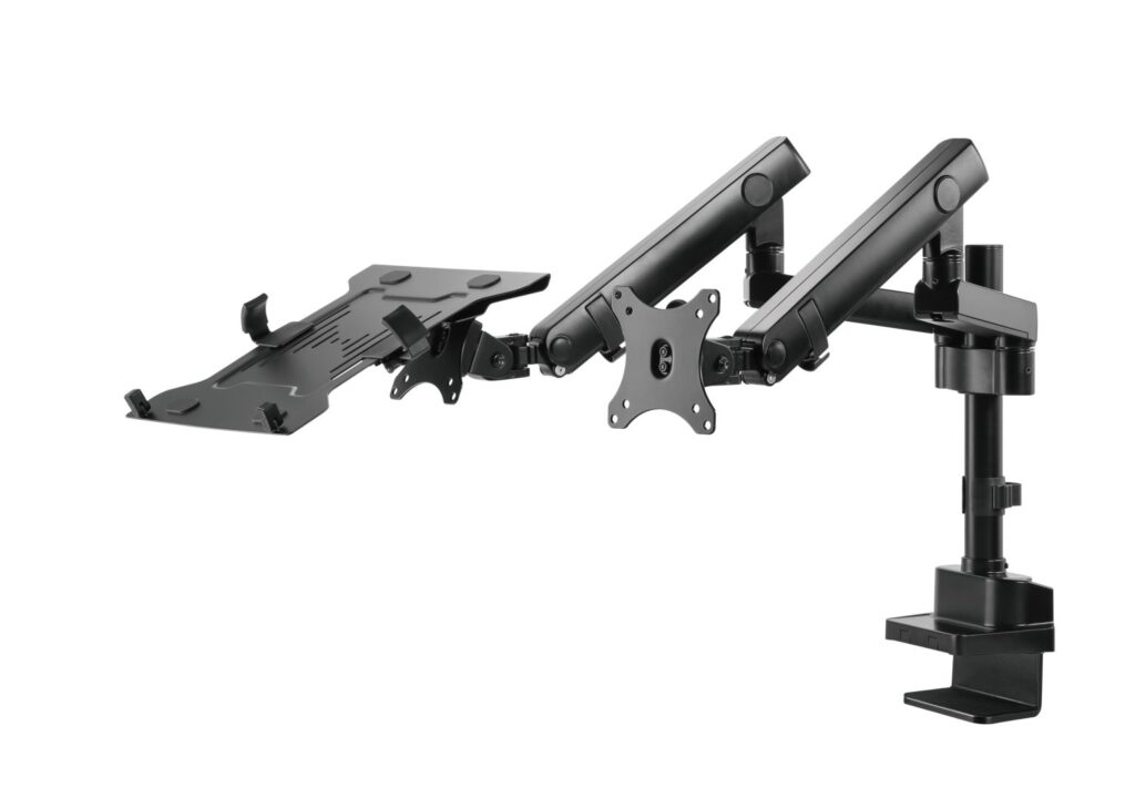 Gembird MA-DA3-02 Desk mounted adjustable monitor arm with notebook tray (full-motion) 17"-32" Black - Image 5