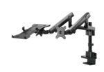 Gembird MA-DA3-02 Desk mounted adjustable monitor arm with notebook tray (full-motion) 17"-32" Black - Image 5