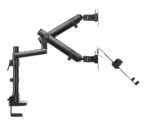Gembird MA-DA3-02 Desk mounted adjustable monitor arm with notebook tray (full-motion) 17"-32" Black - Image 6