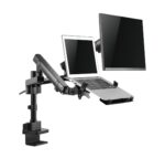 Gembird MA-DA3-02 Desk mounted adjustable monitor arm with notebook tray (full-motion) 17"-32" Black - Image 7