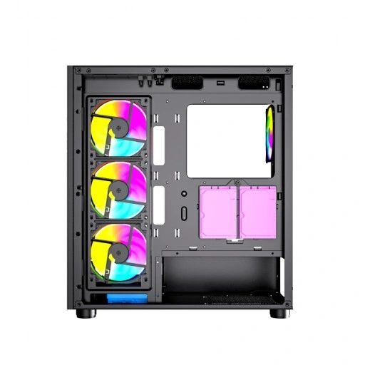 gembird-fornax-x450max-argb-tempered-glass-black_3.jpg Gembird Fornax X450MAX ARGB Tempered Glass Black - Image 3