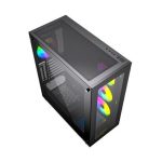 Gembird Fornax X450MAX ARGB Tempered Glass Black - Image 6