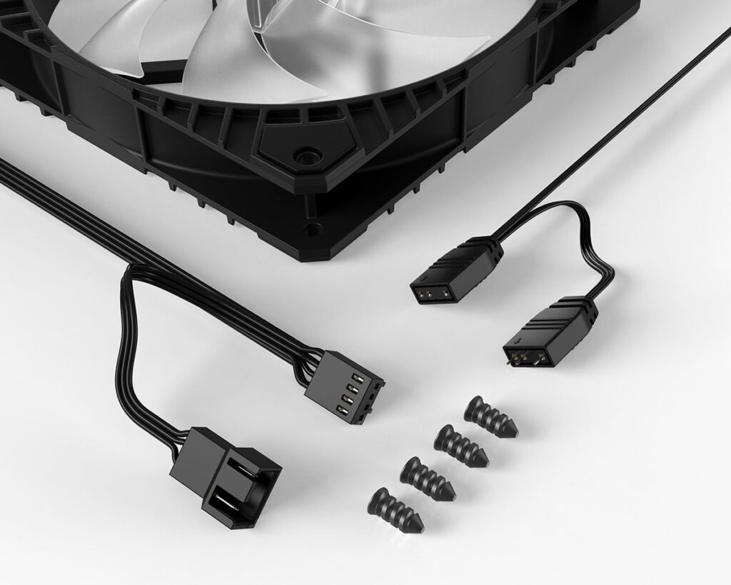 ID-Cooling Cooler 14cm - WF-14025-XT ARGB (31,2dB, max. 136,94 m3/h, 4pin PWM, A-RGB LED, fekete) - Image 5