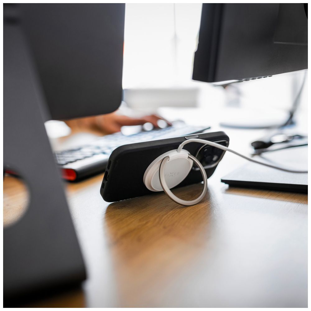 fixed-magpad-wireless-charger-white_10.jpg FIXED MagPad vezeték nélküli töltő, MagSafe támogatás, beépített fém állvány, fehér - Image 10