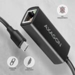 AXAGON ADE-ARC USB-C Gigabit Ethernet Adapter Black - Image 4