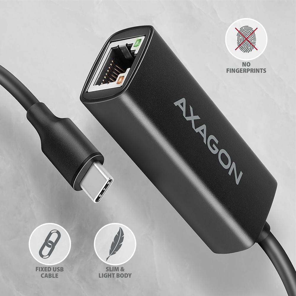 AXAGON ADE-ARC USB-C Gigabit Ethernet Adapter Black - Image 4