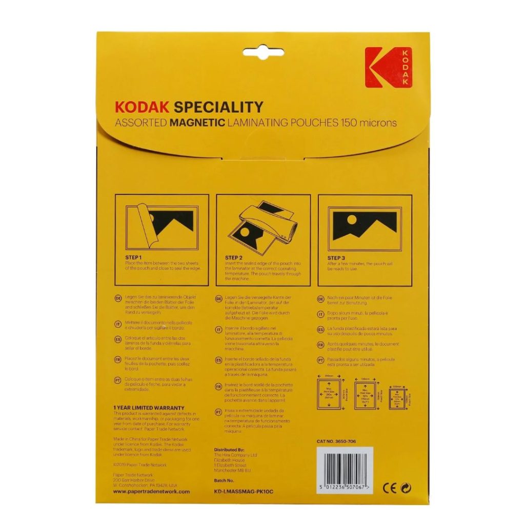 Kodak Mágneses lamináló fólia 10x15 cm 4db +13x18 cm 3db + A4 3db 150 micron - Image 2